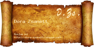 Dora Zsanett névjegykártya